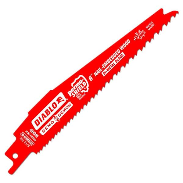 DIABLO 6 in. 6 12 TPI Demo Demon Bi Metal Reciprocating Saw Blades