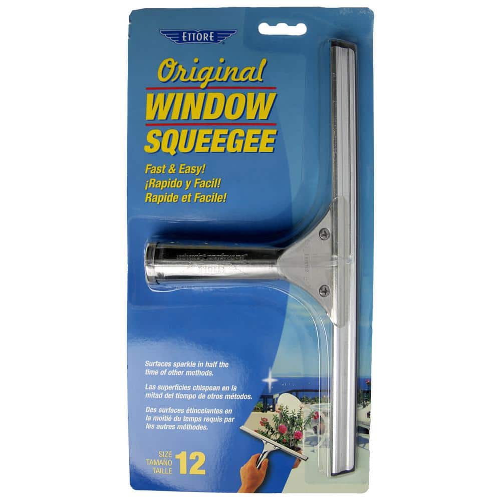 Ettore 12-Inch Stainless Steel Window Squeegee