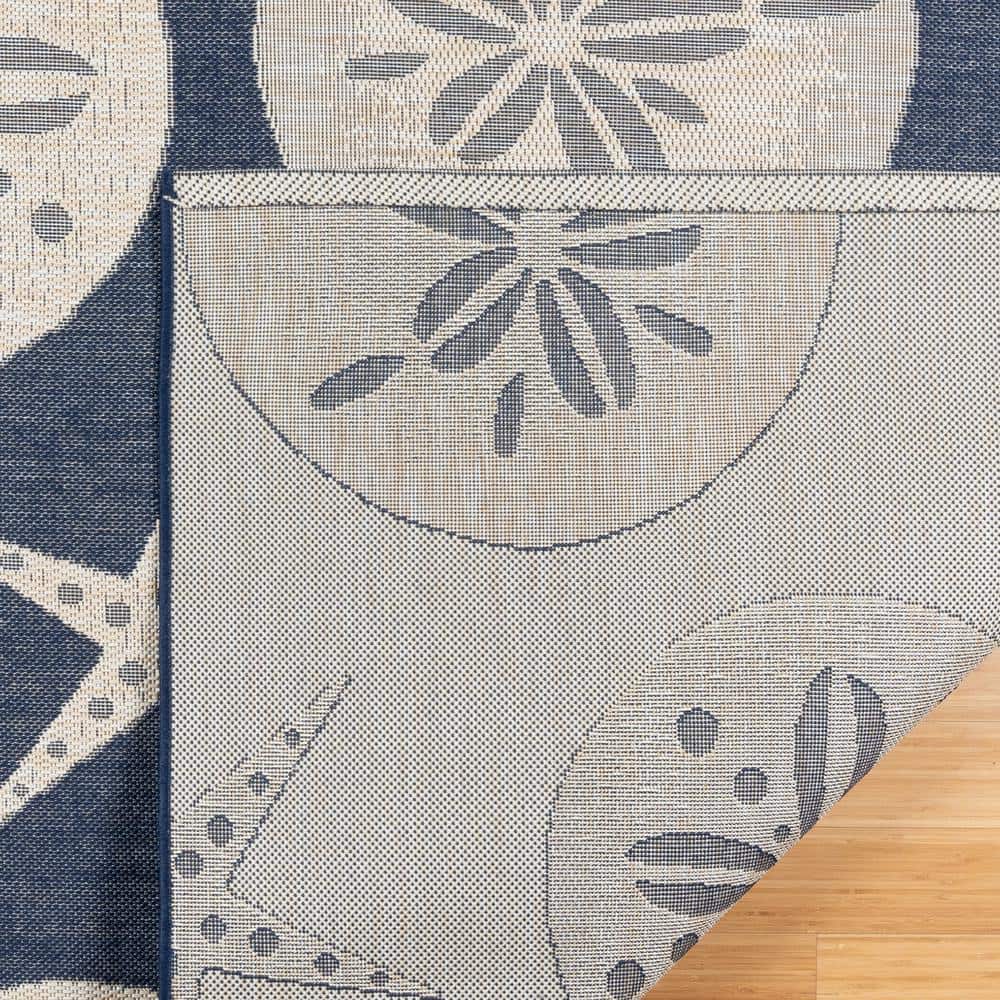 Red Flat Woven Stain-Resistant Synthetic 8' x 10' Area Rug