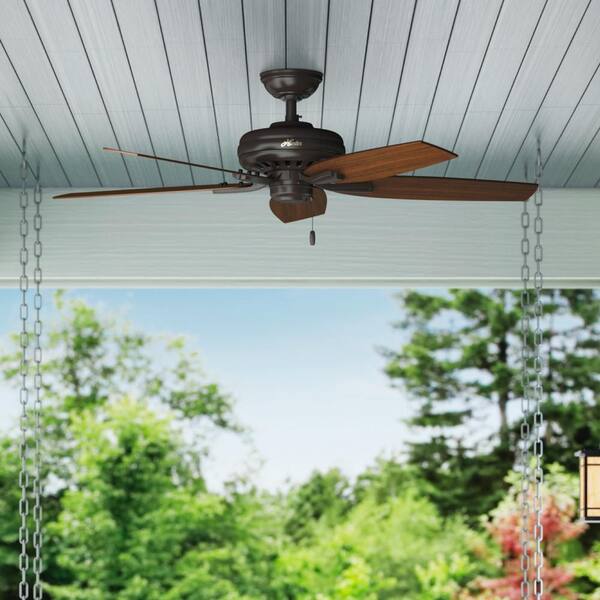 Hunter Newsome 52 In Indoor Outdoor Premier Bronze Ceiling Fan With Remote 32850 Hunter Newsome 52 In Indoor Outdoor, Merrimack Ceiling Fan Parts
