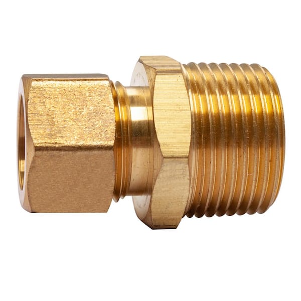 LTWFITTING 5/8 in. O.D. Comp x 3/4 in. MIP Brass Compression Adapter Fitting (5-Pack)