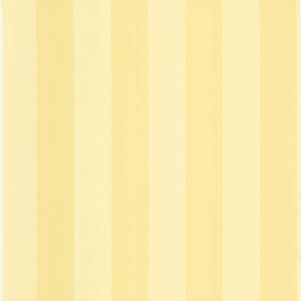 The Wallpaper Company 56 sq. ft. Yellow Pastel Two Tone Stripe Wallpaper