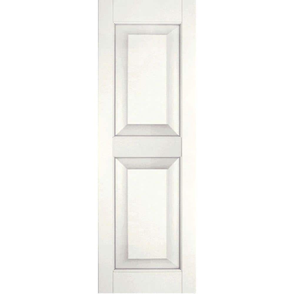 15 in. x 40 in. Exterior Real Wood Pine Raised Panel Shutters Pair White price history on PriceWatchPro