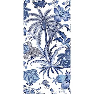 Brewster Gabriela Blue Floral Paper Strippable Roll (Covers 56.4 sq. ft.)  UW25895 - The Home Depot
