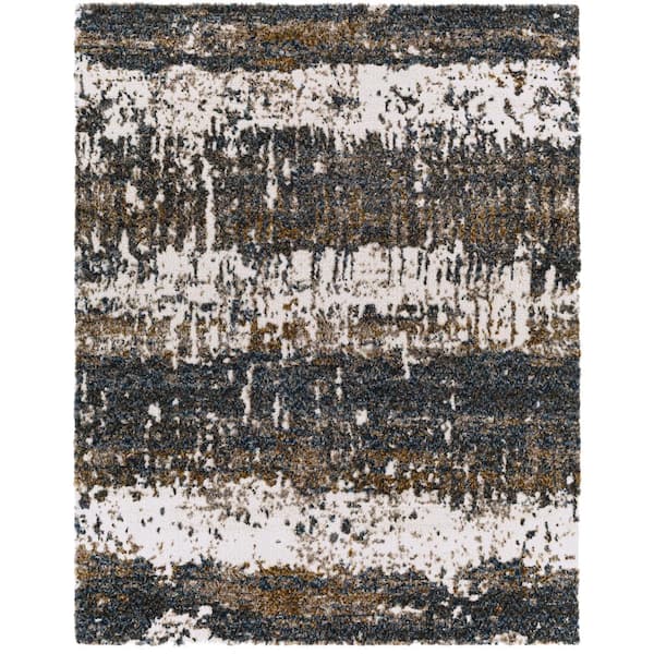 Livabliss Celestial Shag 8 ft. x 10 ft. Gray Abstract Indoor Area Rug