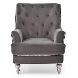Pamona Dark Gray Upholstered Accent Chair