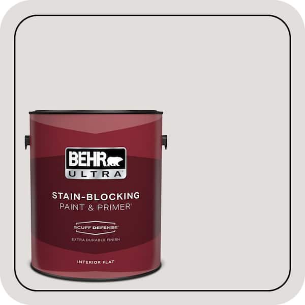 BEHR ULTRA 1 gal. #PR-W07 Fading Fog Extra Durable Flat Interior Paint & Primer