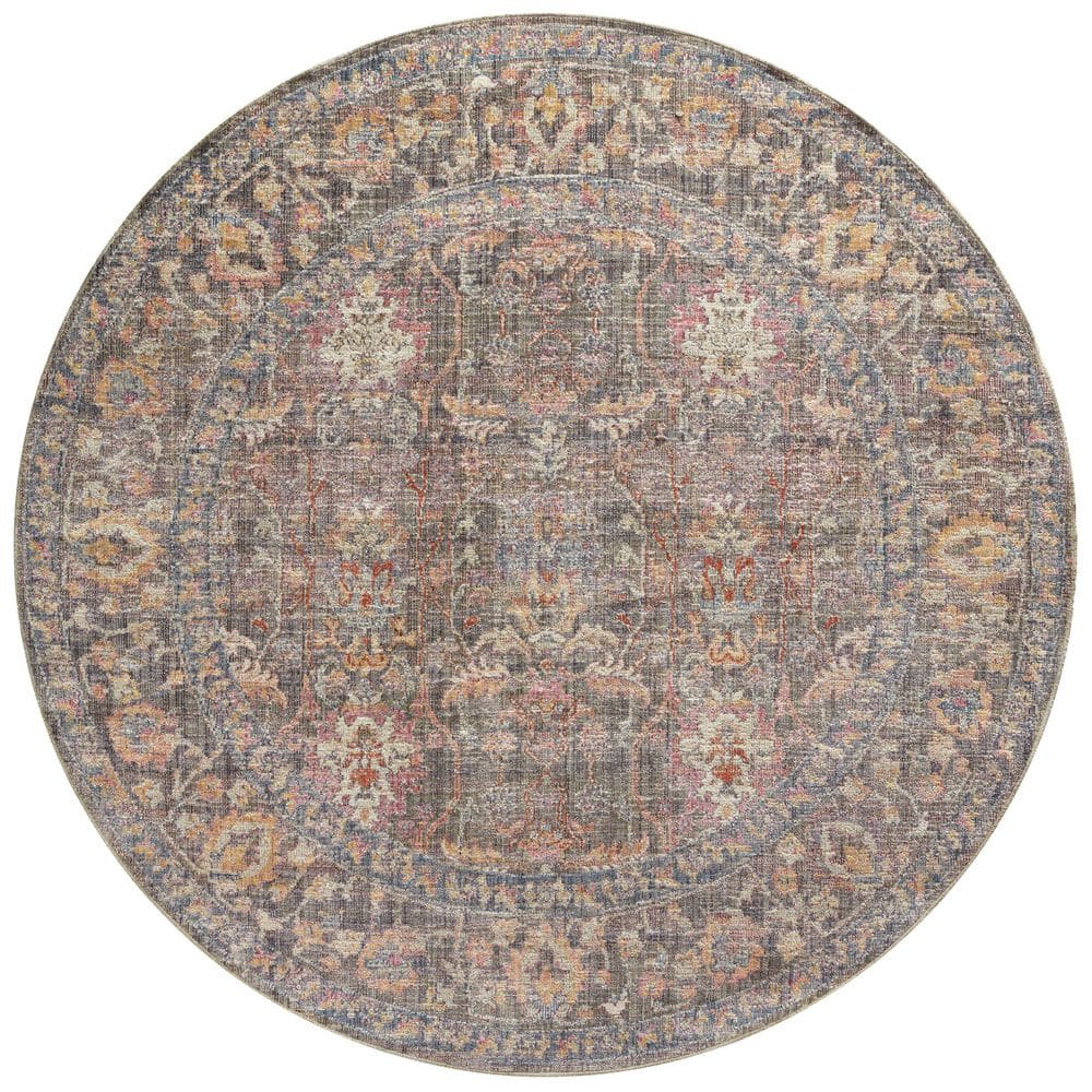 Chris Love Julia Rosemarie Stone / Multi 5 ft. x 5 ft. Round Traditional Area Rug price history on PriceWatchPro