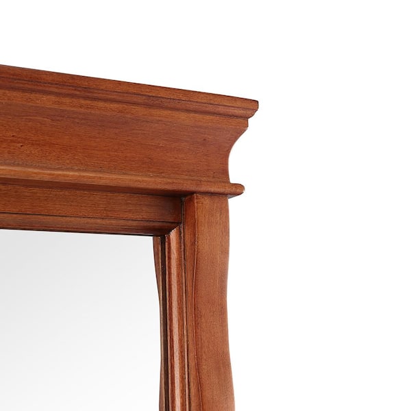 60 in. W x 31 in. H Framed Rectangular Bathroom Vanity Mirror in Warm Cinammon 60 in. W x 31 in. H Framed Rectangular Bathroom Vanity Mirror in Warm Cinammon