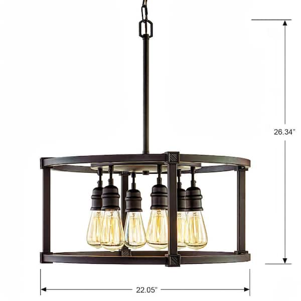 Home Decorators Collection Romaro Row 6-Light Aged Bronze Dinette Home Decorators Collection Romaro Row 6-Light Aged Bronze Dinette