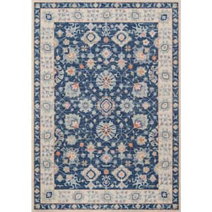 Anatolia Navy 2 x 3 ft. Machine Made Oriental Blended Yarn Rectangle Area Rug