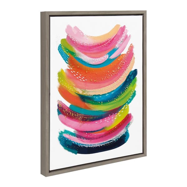 Kate and Laurel Sylvie "Bright Abstract" by Jessi Raulet of Ettavee Framed Art Print 18 in. x 24 in.