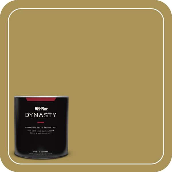 BEHR DYNASTY 1 qt. #M310-6 Bitter Lemon Matte Interior Stain-Blocking Paint and Primer