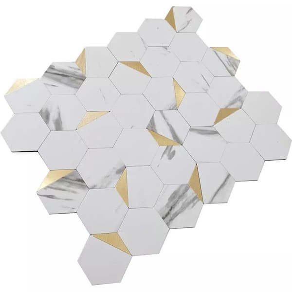 Apollo Tile (Sample) 4-in x 4-in Brushed Metal Peel and Stick Wall Tile