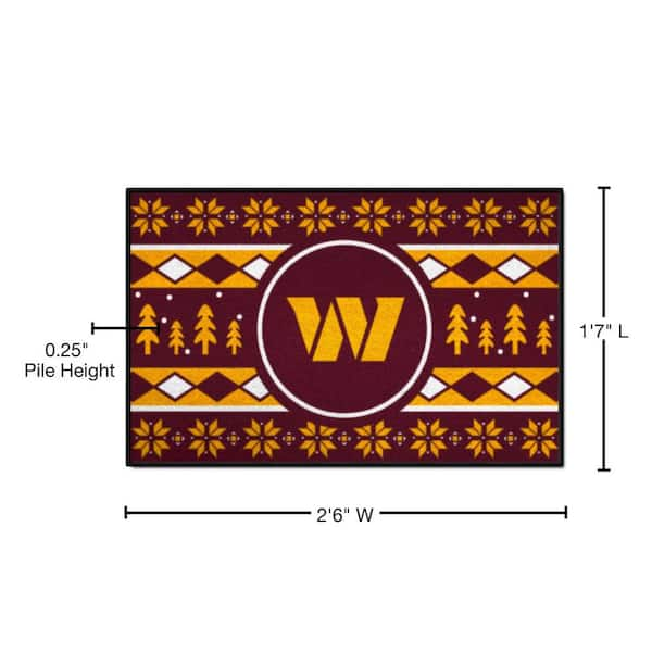 FANMATS Washington Commanders Maroon 3 ft. x 5 ft. Plush Area Rug 38346 -  The Home Depot