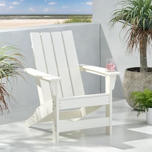 Classic White Hdpe Water Resistant and Impact Resistant Outdoor Adirondack Chair