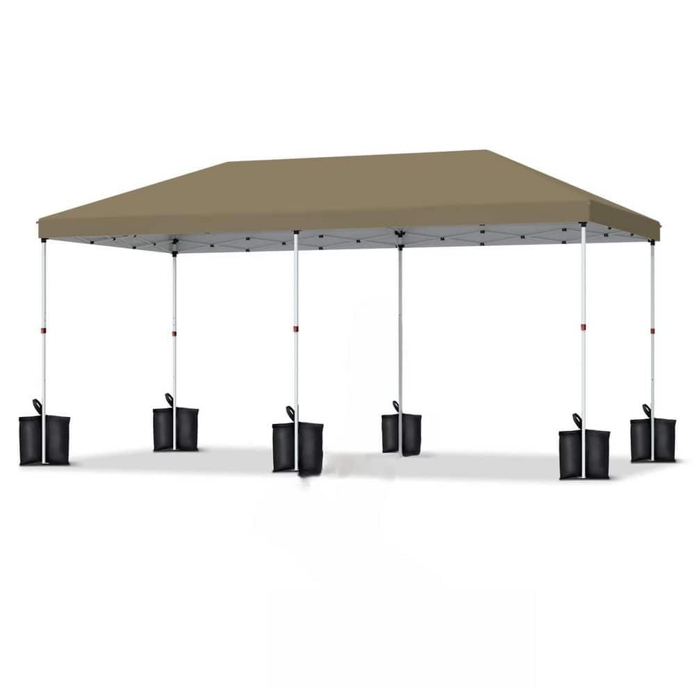 10 ft. x 20 ft. Pop Up Canopy Tent Outdoor Canopy with No Removable Sidewal