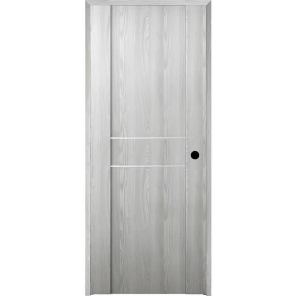 Belldinni 24 in. x 80 in. Vona Left-Handed Solid Core Ribeira Ash Textured Wood Single Prehung Interior Door