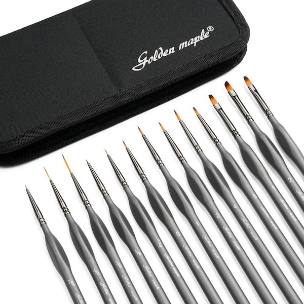 KIWDZFU 13-Pcs Miniature Paint Brushes Set for Fine Detail Acrylic