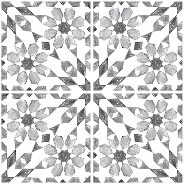 InHome Catalan Gray 10 in. x 10 in. x 0.025 in. Resin Peel and Stick Tile Sample (0.69 sq. ft./Pack)
