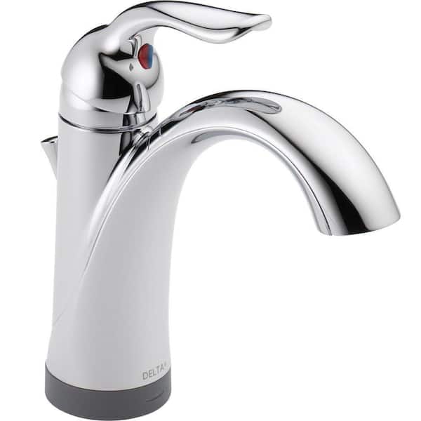 Delta Lahara Single Hole Single-Handle Bathroom Faucet with Touch2O.xt Technology in Chrome