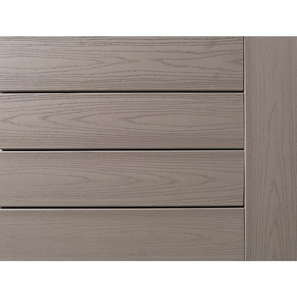 Harvest 1 in. x 6 in. x 1 ft. Slate Gray Square Edge Advanced PVC Decking Board Sample