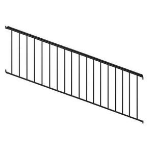 Plus 8 ft. x 36 in. Charcoal Gray Fine Textured Aluminum Stair Rail Kit