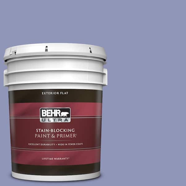 BEHR ULTRA 5 gal. #BIC-20 Lively Lilac Flat Exterior Paint & Primer