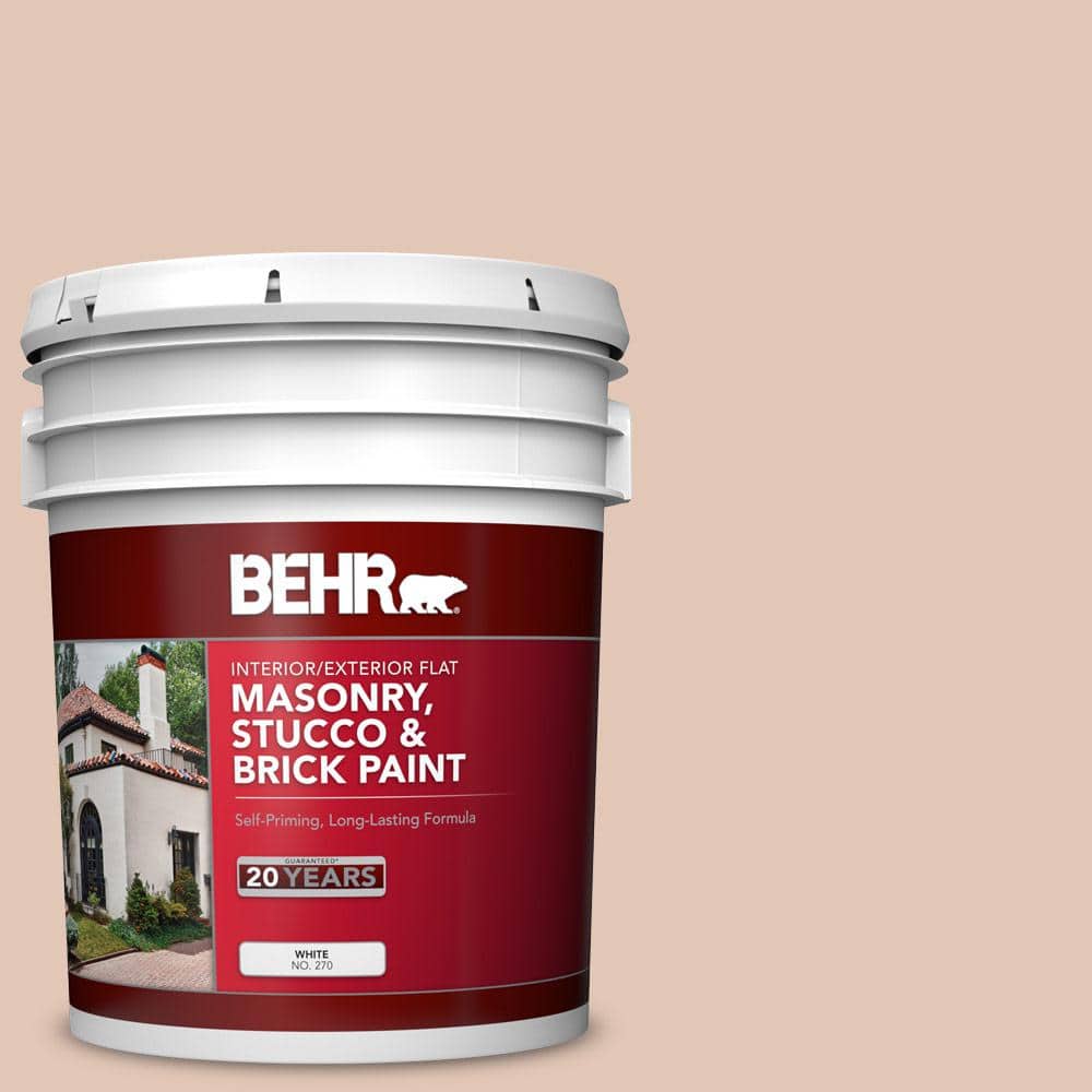 5 gal. #S210-2 Tapestry Beige Flat Interior/Exterior Masonry, Stucco and Br