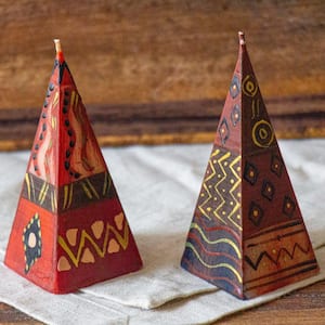 Bongazi Design Boxed Pyramid Candles (Set of 2)