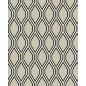 Honeycomb Beige Geometric Paper Strippable Roll (Covers 56.4 sq. ft.)