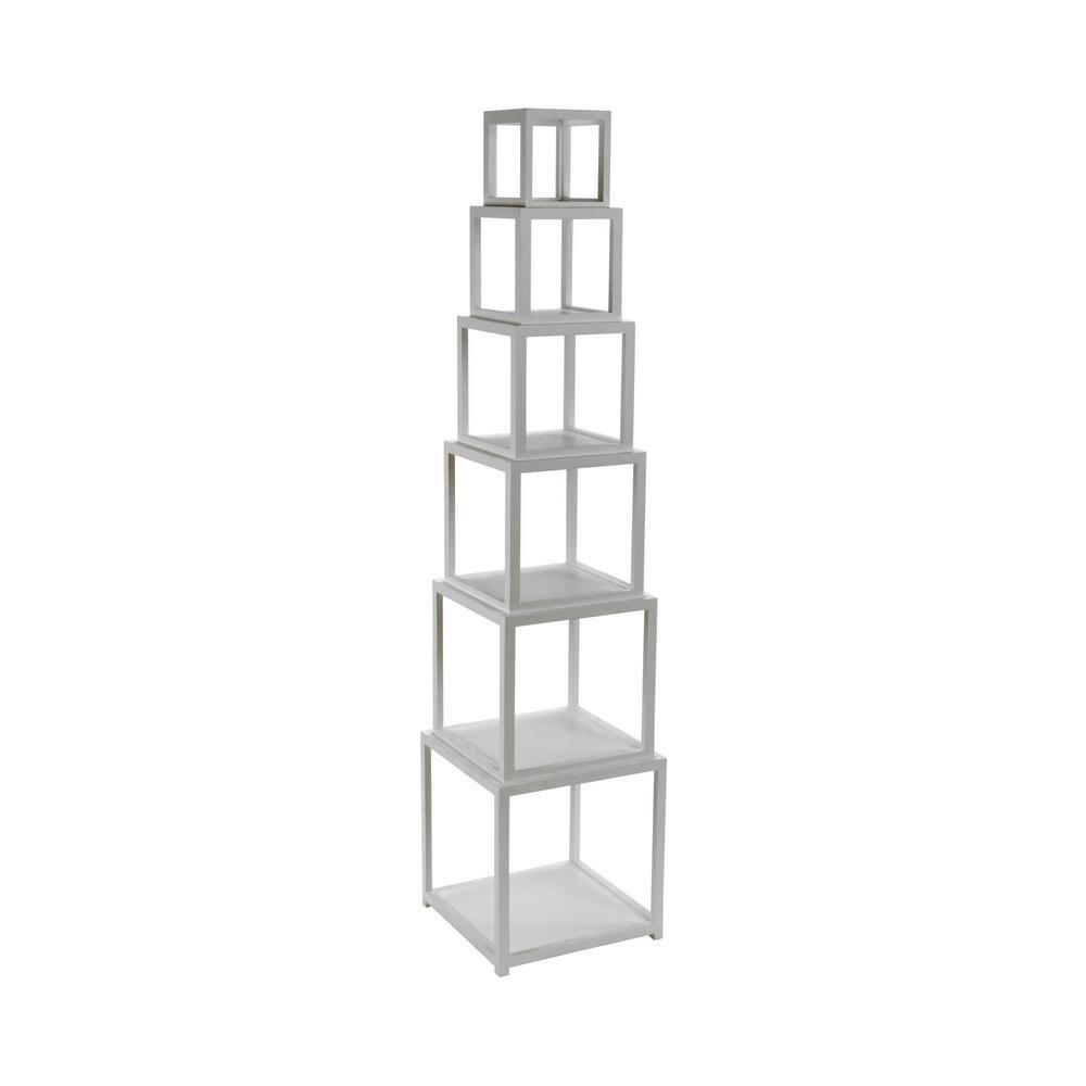 TRIPAR INTERNATIONAL, INC. 19 in. H x 84 in. W x 19 in. D White Wood 6