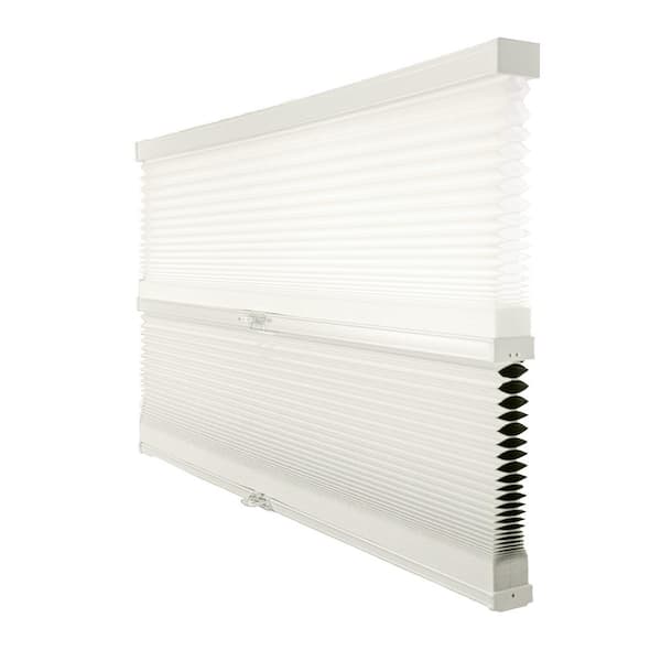 Chicology Cut-to-Width White Dove 9/16 in. Light Filtering and Privacy Cordless Cellular Shade - 64 in. W x 72 in. L