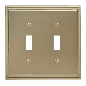Gold 2-Gang Toggle Wall Plate (1-Pack)