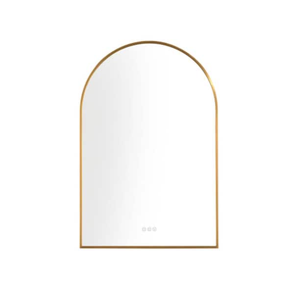 Unbranded 26 in. W x 39 in. H Large Rectangular Stainless Steel Framed Anti-Fog Wall Bathroom Vanity Mirror in Bronze