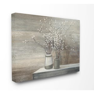16 in. x 20 in. "Pussy Willow Still Life" by Wild Apple Printed Canvas Wall Art