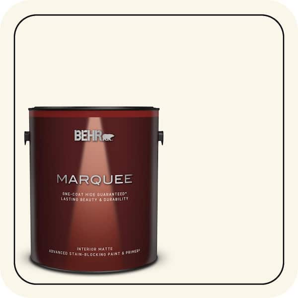 BEHR MARQUEE 1 gal. #OR-W15 Sleek White Matte Interior Paint & Primer