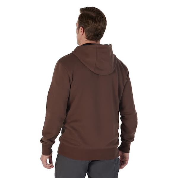 Guide Series Thermal Lined Zip Hoodie Sweatshirt Adult Small Red Beige Heavy