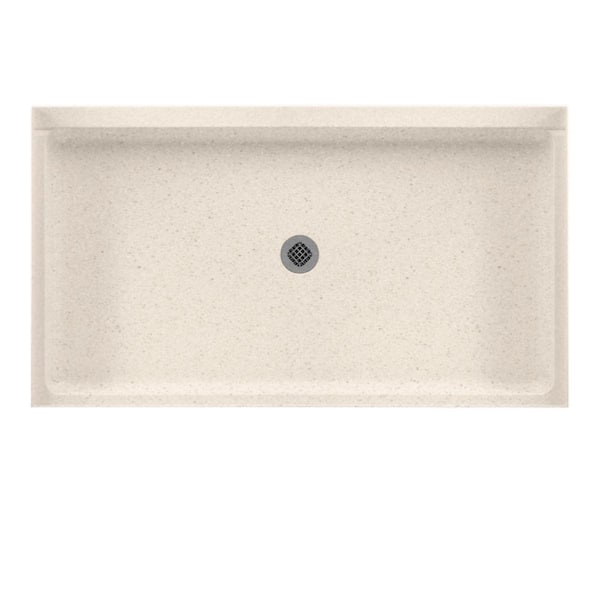 Swan 32 in. x 60 in. Solid Surface Single Threshold Center Drain Shower Pan in Tahiti Sand