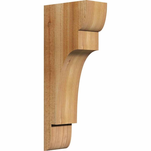 Ekena Millwork 4 in. x 8 in. x 20 in. Western Red Cedar New Brighton Rough Sawn Corbel