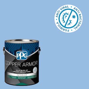 1 gal. PPG1242-3 Viva La Bleu Semi-Gloss Antiviral and Antibacterial Interior Paint with Primer