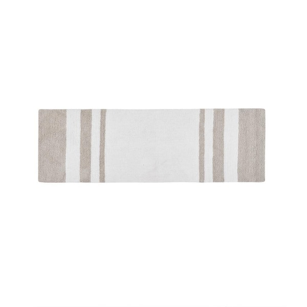Aoibox 24 in. x 72 in. Spa Cotton Reversible Bath Rug, Taupe