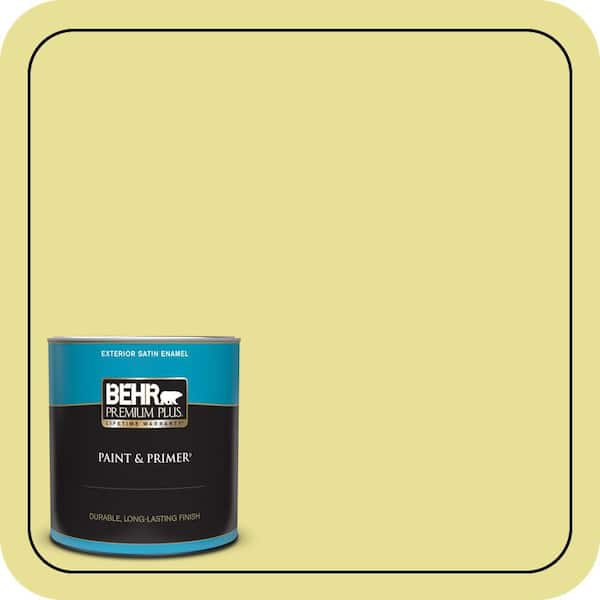 BEHR PREMIUM PLUS 1 qt. #P340-3 Reviving Green Satin Enamel Exterior Paint & Primer