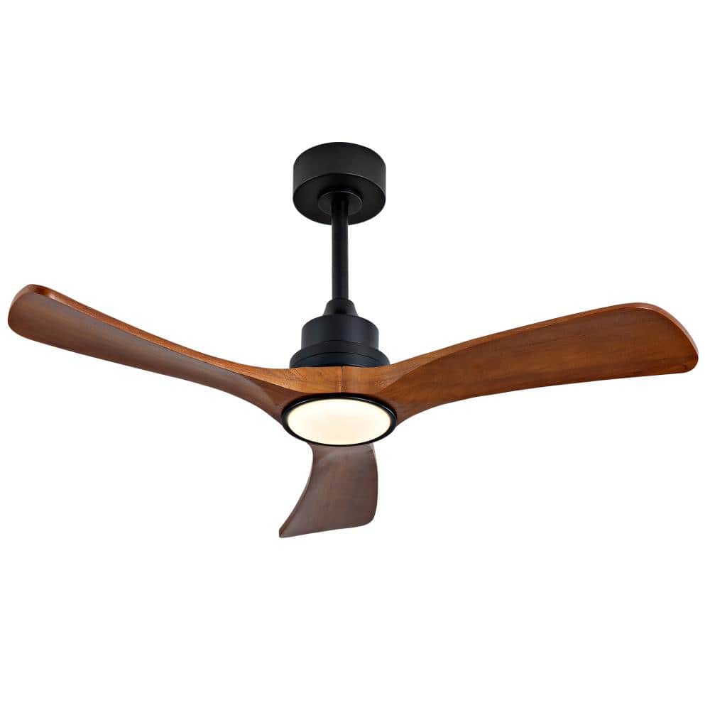42 in. Indoor Integrated LED Smart  Brown Ceiling Fan Lighting with Smart Dual-Control System price history on PriceWatchPro