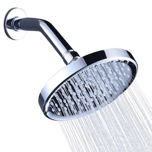 1-Spray Patterns with 1.75 GPM 6 in. Wall Mount Rain Fixed Shower Head in Polished Chrome