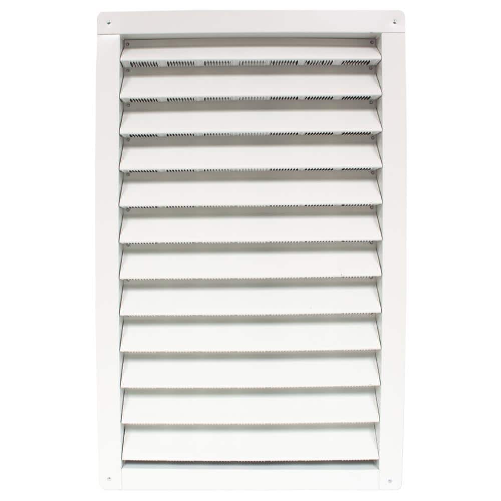 Air Vent 16.5 in. x 26.5 in. Rectangular White Aluminum Weather