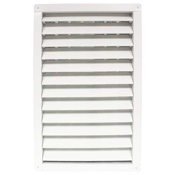 Air Vent 16.5 in. x 26.5 in. Rectangular White Aluminum Weather Resistant Louver Gable Vent