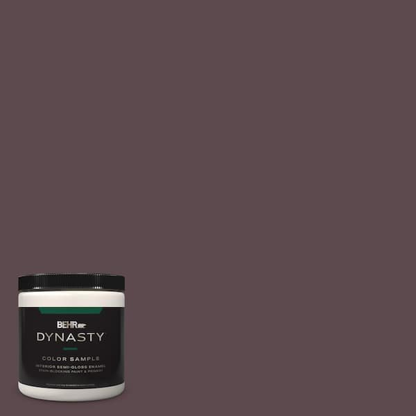 BEHR DYNASTY 8 oz. #100F-7 Deep Aubergine Semi-Gloss Enamel Stain-Blocking Interior/Exterior Paint and Primer Sample