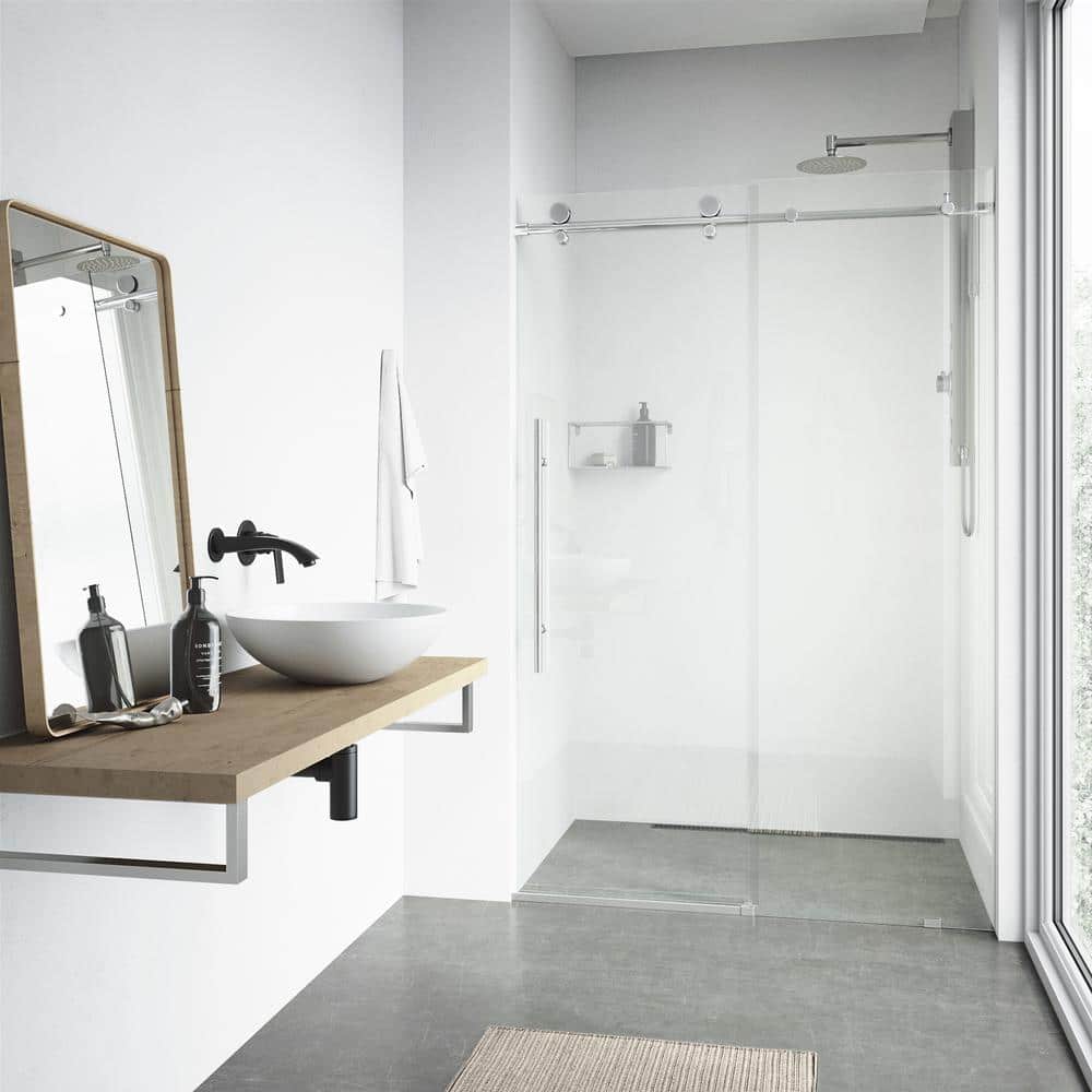 Elan E-Class 52" Frameless Chrome Sliding Shower Door