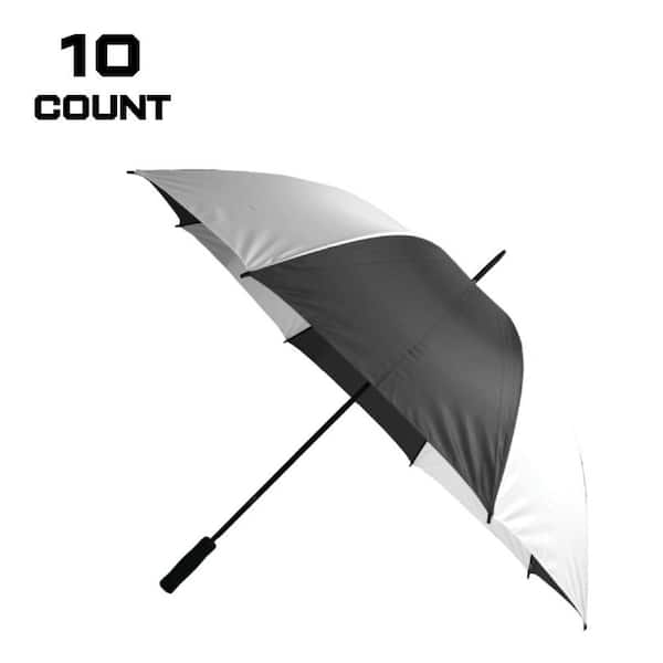 Golf Umbrella in Black and White (10-Pack)
